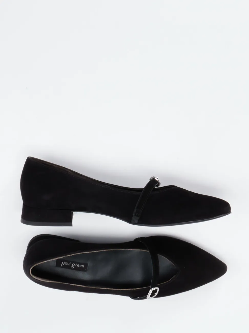 Paul Green – Spangenpumps aus Veloursleder schwarz