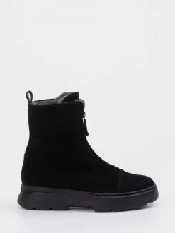 Paul Green – Stiefelette aus Veloursleder Schwarz