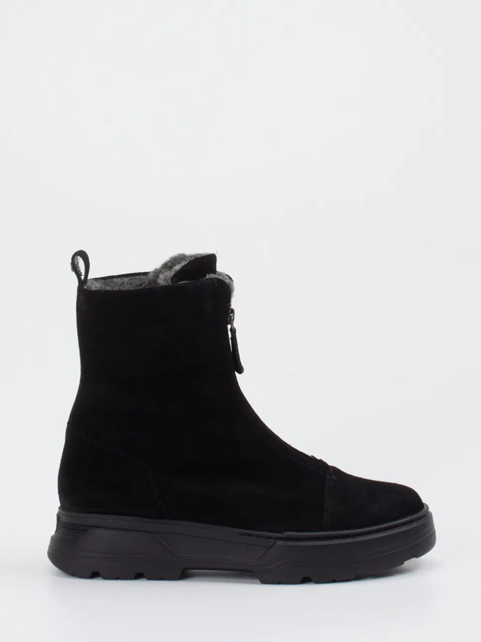 Paul Green – Stiefelette aus Veloursleder Schwarz