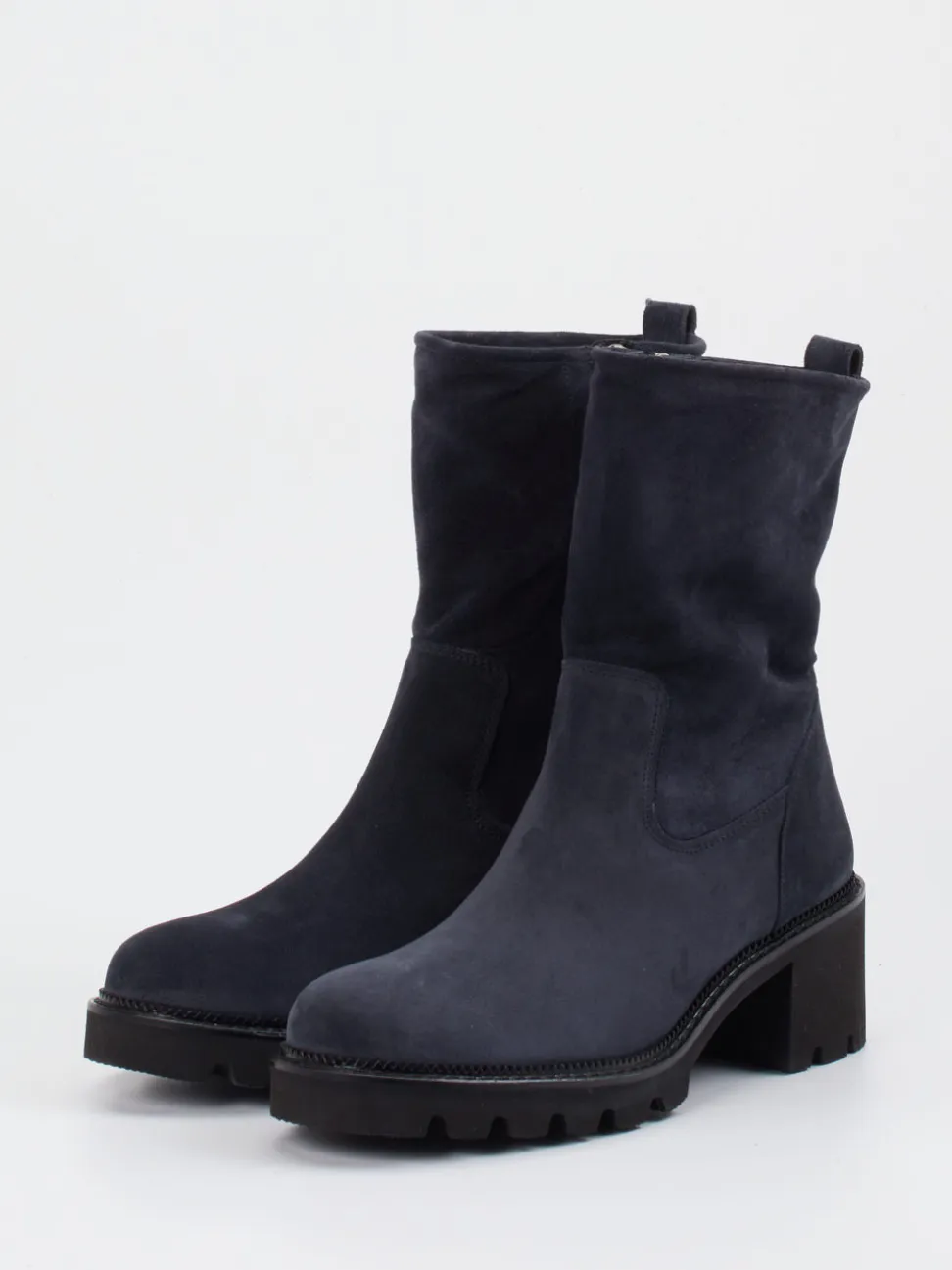 Paul Green – Stiefelette aus Veloursleder Dunkelblau