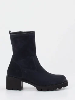 Paul Green – Stiefelette aus Veloursleder Dunkelblau