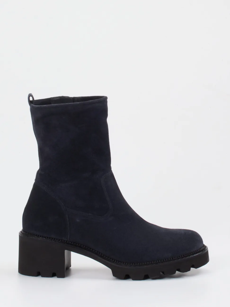 Paul Green – Stiefelette aus Veloursleder Dunkelblau