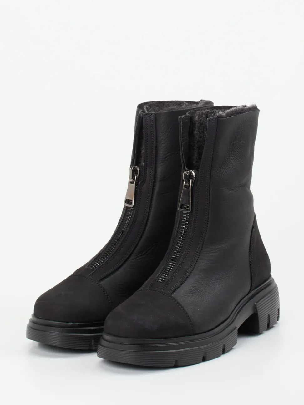 Paul Green – Stiefelette aus Nubukleder Schwarz