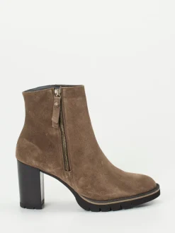 Paul Green – Stiefelette aus Veloursleder in Braun