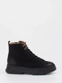 Paul Green – Stiefelette aus Nubukleder schwarz