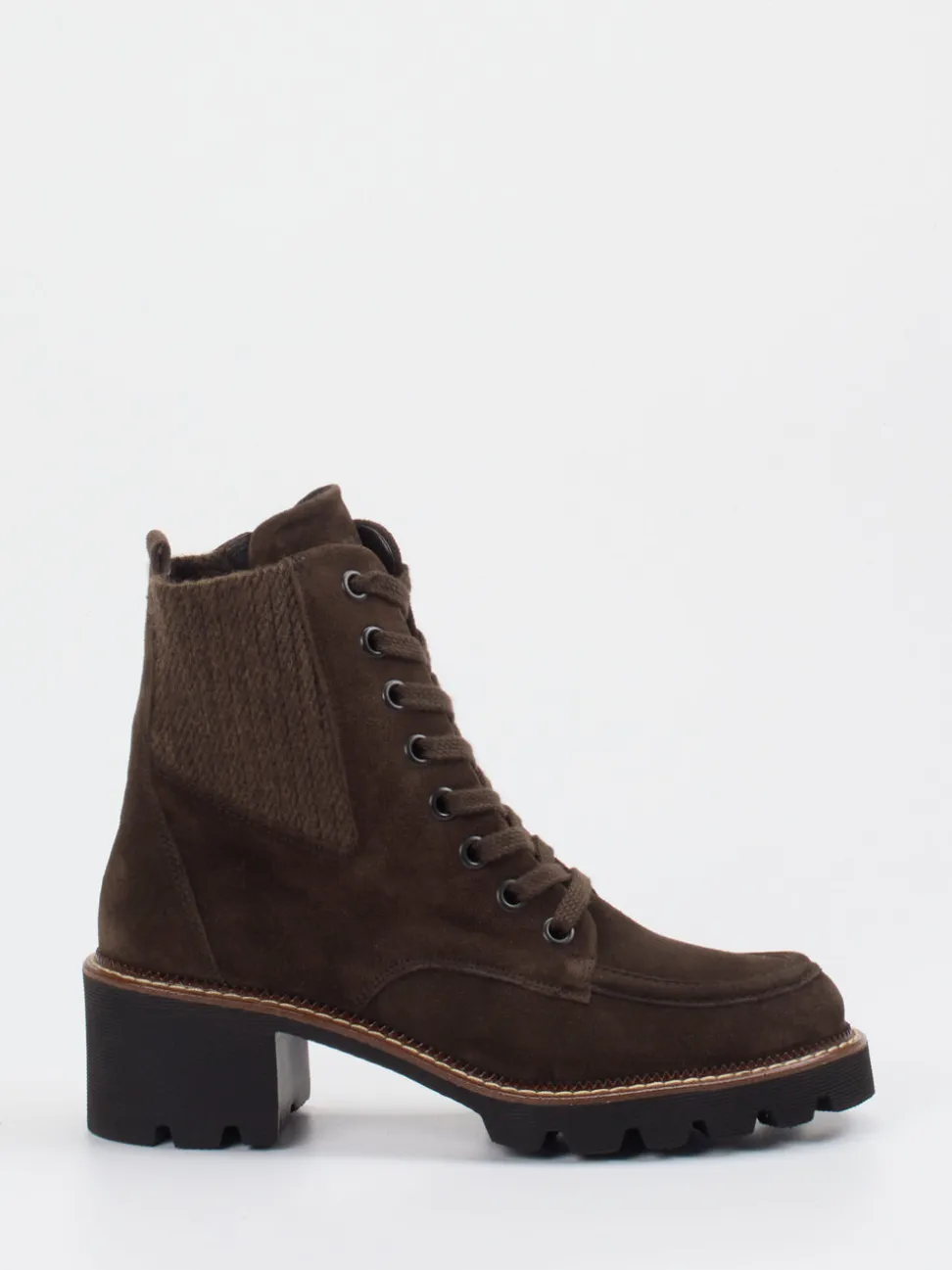 Paul Green – Stiefelette aus Veloursleder schokobraun