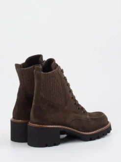 Paul Green – Stiefelette aus Veloursleder schokobraun