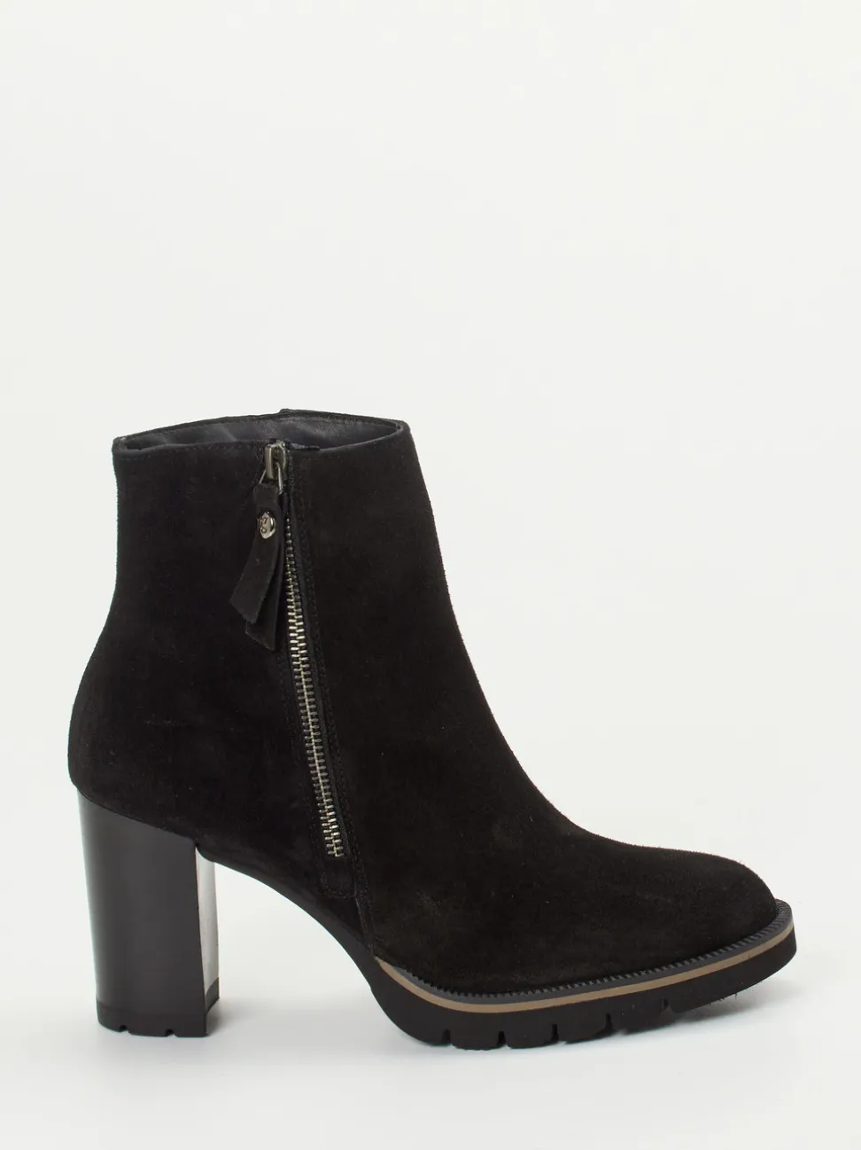 Paul Green – Stiefeletten aus Veloursleder schwarz