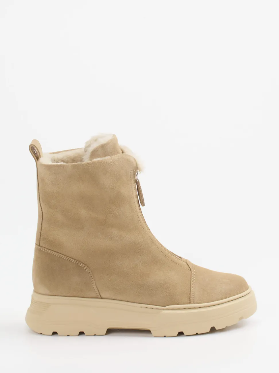 Paul Green – Stiefeletten aus Veloursleder beige