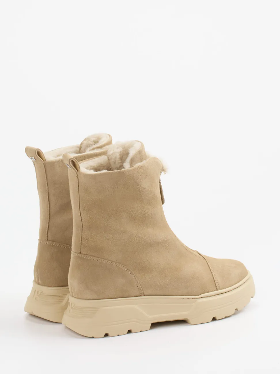 Paul Green – Stiefeletten aus Veloursleder beige