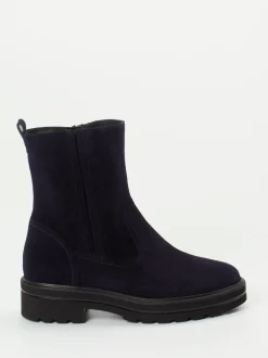 Paul Green – Stiefeletten aus Veloursleder Dunkelblau