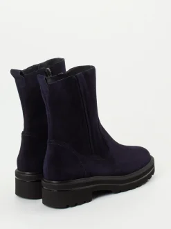 Paul Green – Stiefeletten aus Veloursleder Dunkelblau
