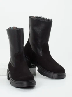 Paul Green – Winterstiefel aus Nubukleder Schwarz