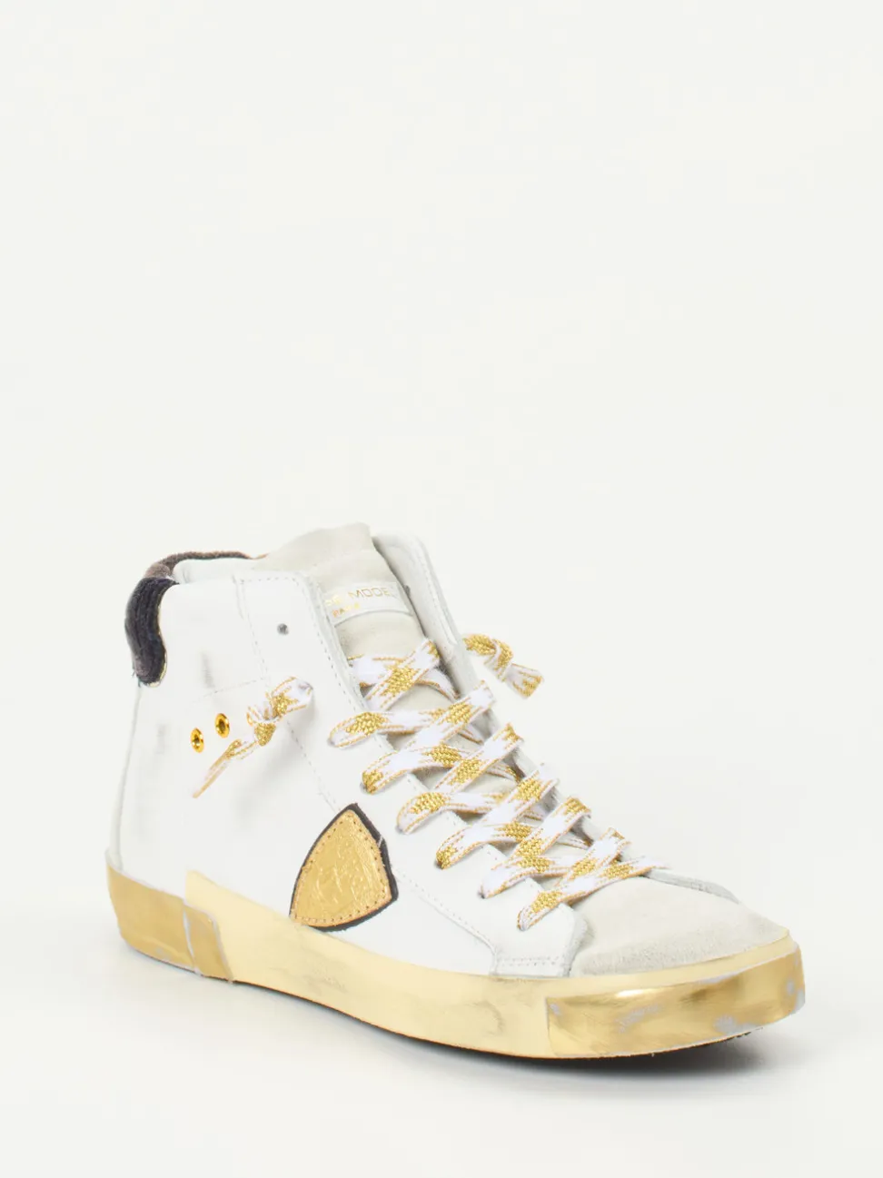 Philippe Model – High-Top Sneaker aus Kalbleder Weiß