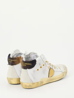 Philippe Model – High-Top Sneaker aus Kalbleder Weiß