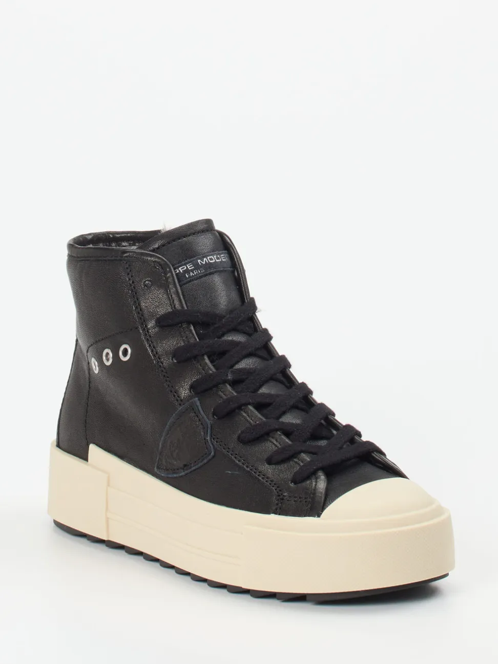 Philippe Model – High-Top Sneaker aus Kalbleder schwarz