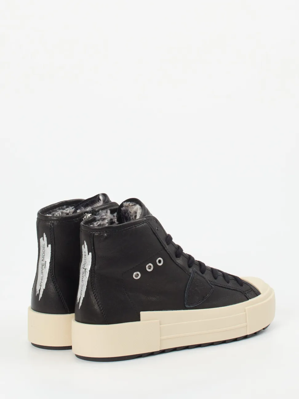 Philippe Model – High-Top Sneaker aus Kalbleder schwarz