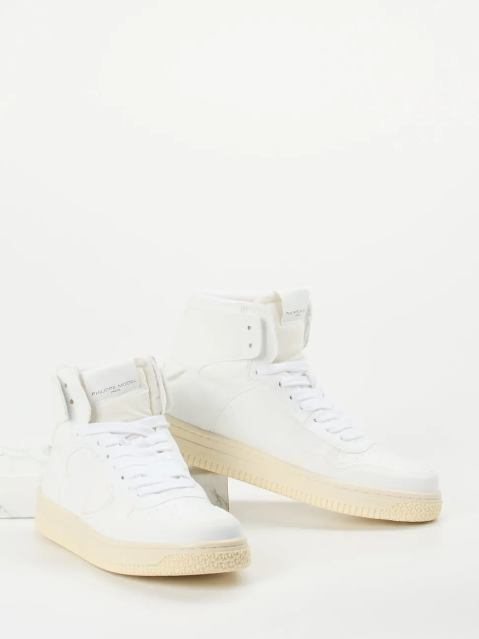 Philippe Model – High-Top Sneaker aus veganem Leder Weiß