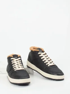 Philippe Model – High-Top Sneaker aus Kalbleder schwarz