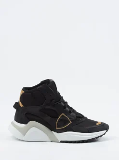 Philippe Model – High-Top Sneaker aus Veloursleder schwarz