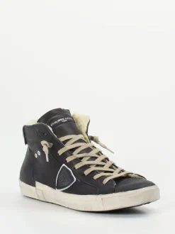 Philippe Model – High-Top-Sneaker aus Veloursleder schwarz