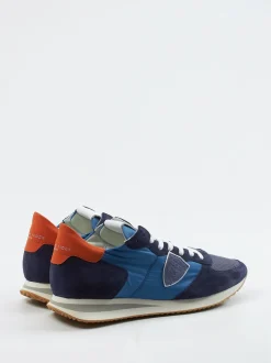 Philippe Model – Retro-Sneaker aus Veloursleder blau