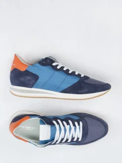 Philippe Model – Retro-Sneaker aus Veloursleder blau