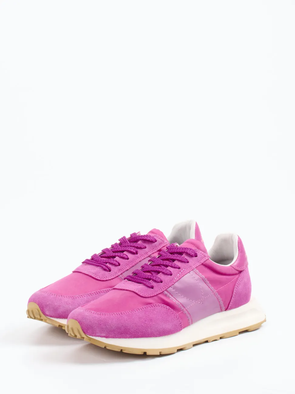 Philippe Model – Retro-Sneaker aus Veloursleder pink