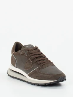 Philippe Model – Retro-Sneaker aus Veloursleder braun