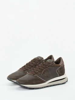Philippe Model – Retro-Sneaker aus Veloursleder braun