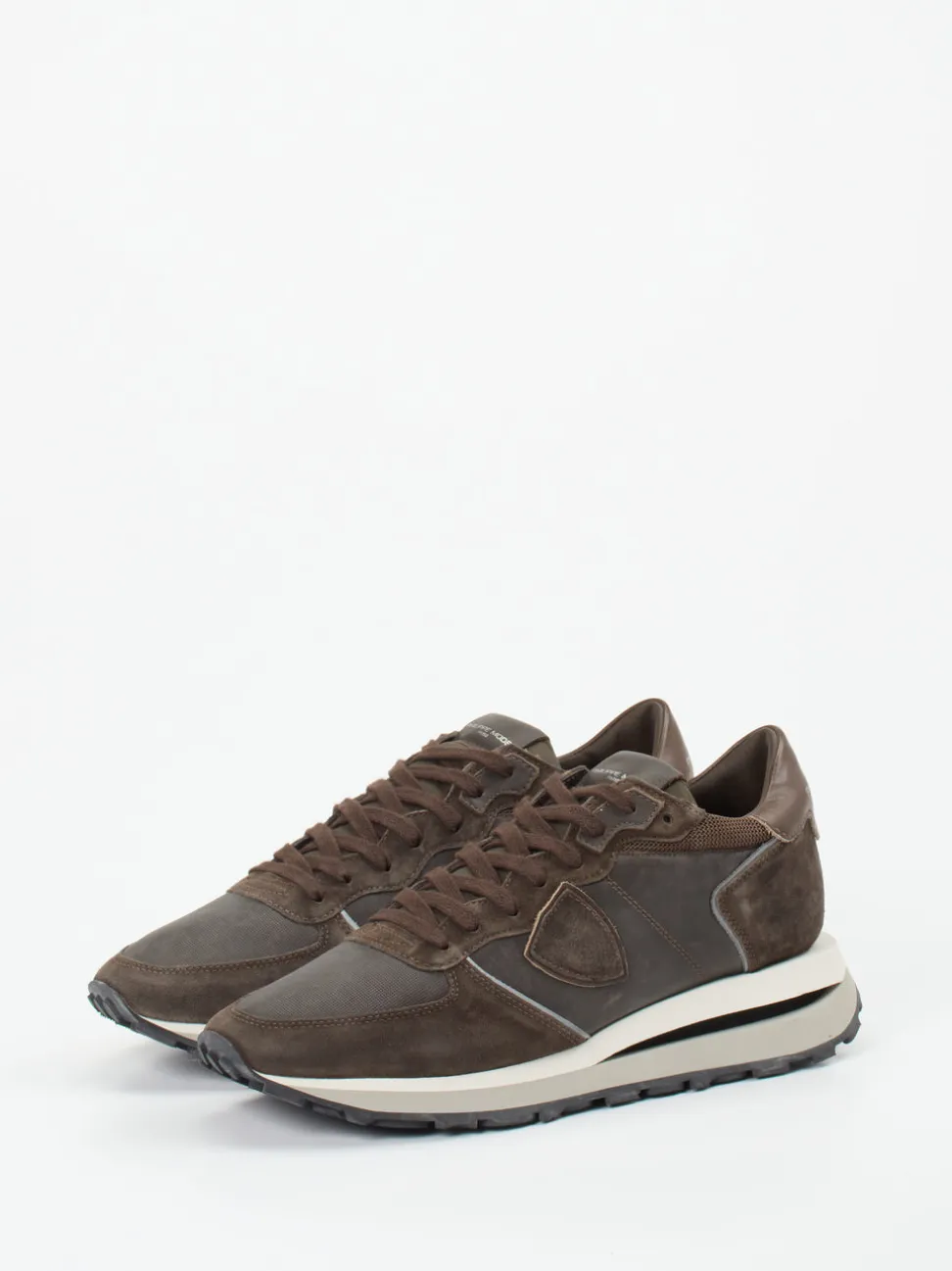 Philippe Model – Retro-Sneaker aus Veloursleder braun