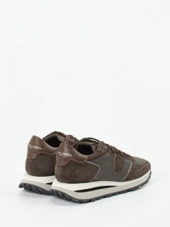 Philippe Model – Retro-Sneaker aus Veloursleder braun
