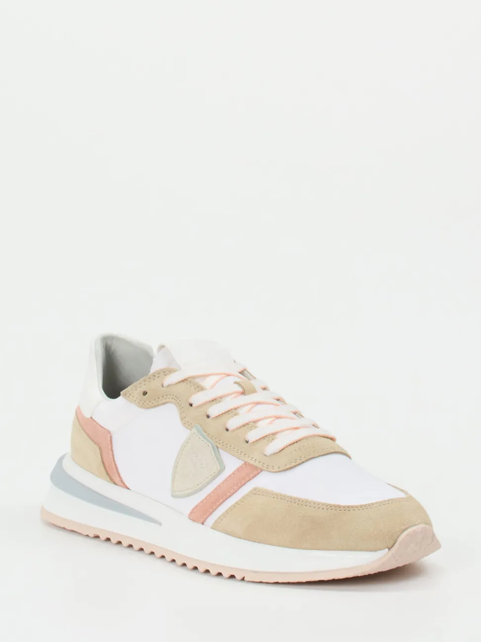 Philippe Model – Retro-Sneaker aus Veloursleder Weiß