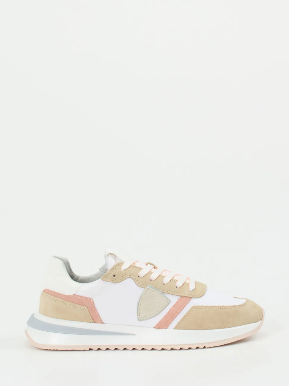 Philippe Model – Retro-Sneaker aus Veloursleder Weiß