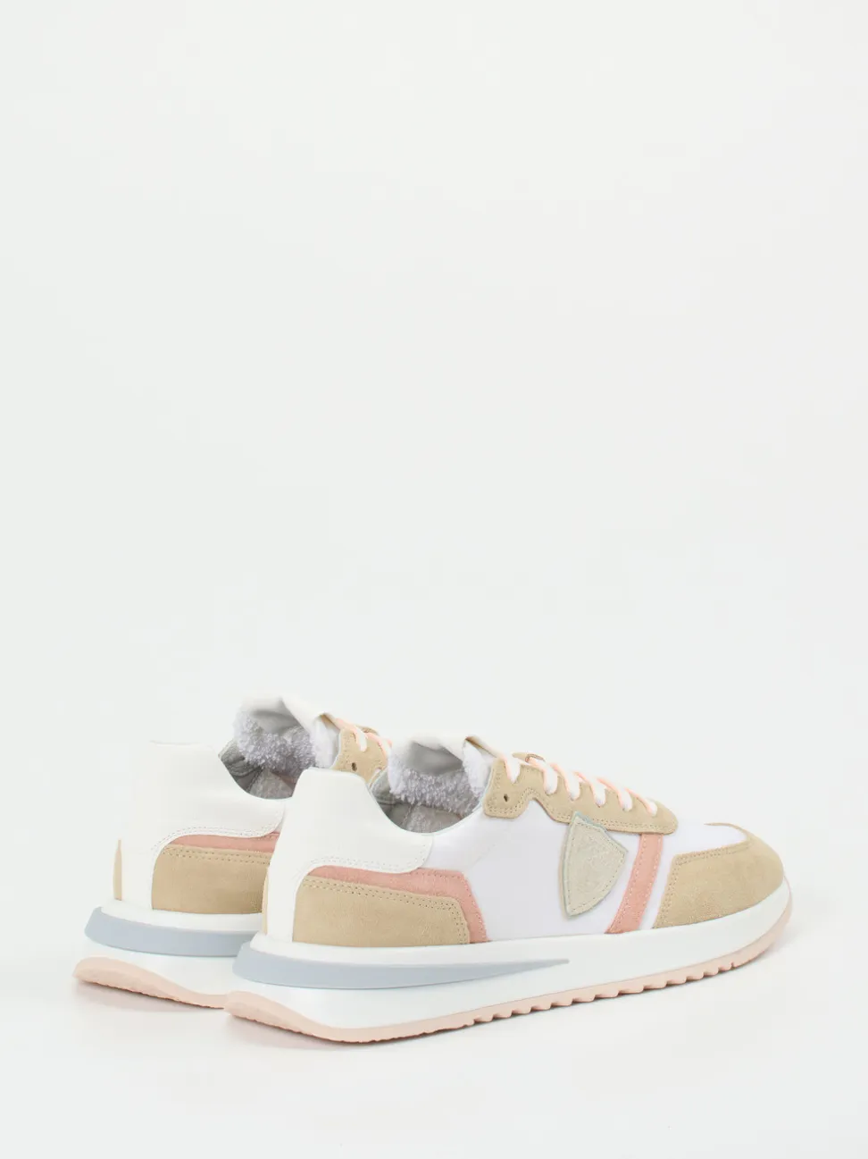 Philippe Model – Retro-Sneaker aus Veloursleder Weiß