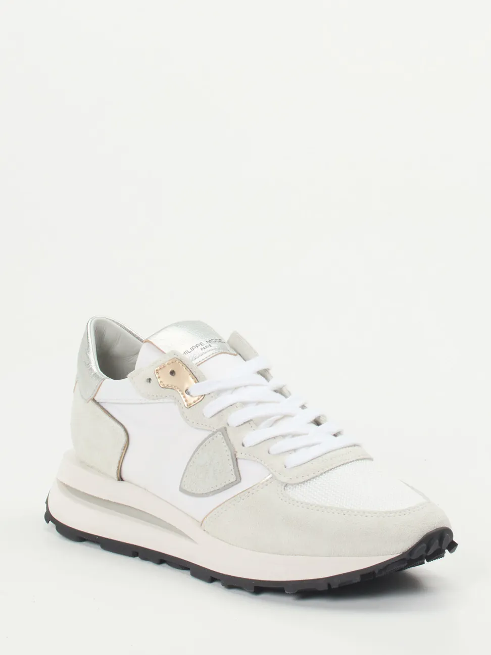 Philippe Model – Retro-Sneaker aus Veloursleder Weiß