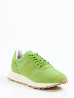 Philippe Model – Retro-Sneaker aus Veloursleder grün