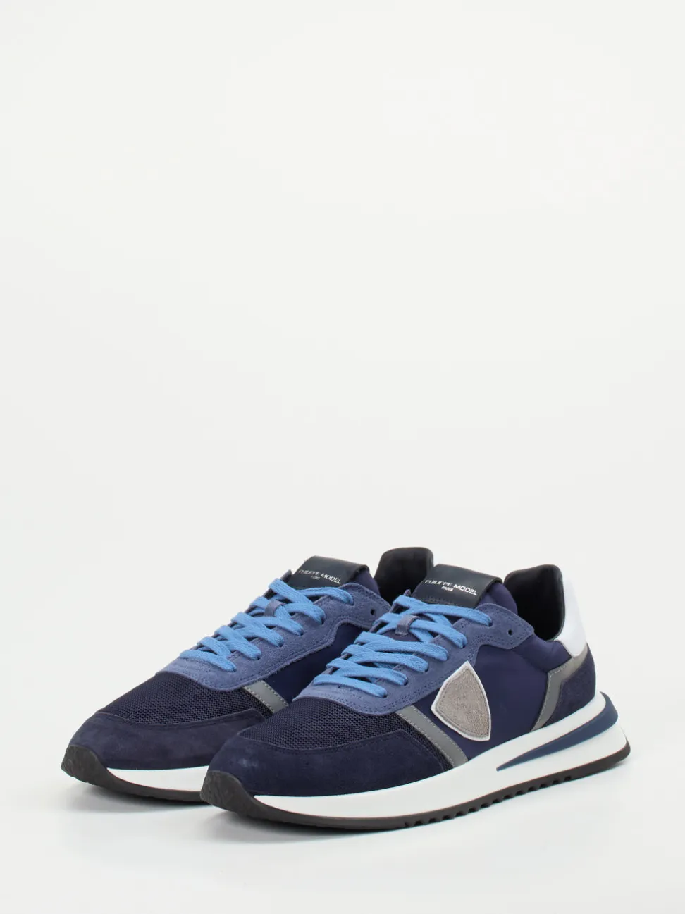 Philippe Model – Retro-Sneaker aus Veloursleder Marineblau
