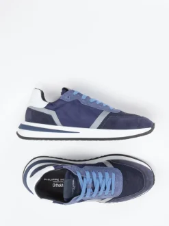Philippe Model – Retro-Sneaker aus Veloursleder Marineblau