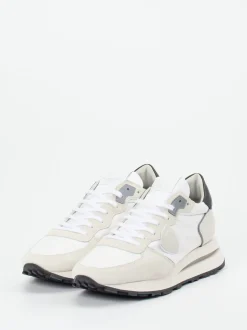 Philippe Model – Retro-Sneaker aus Veloursleder Off-White