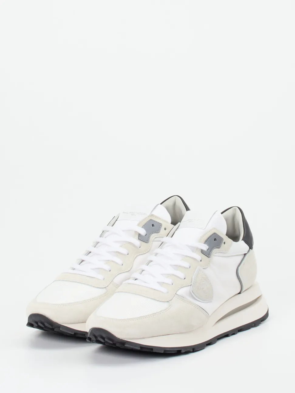 Philippe Model – Retro-Sneaker aus Veloursleder Off-White