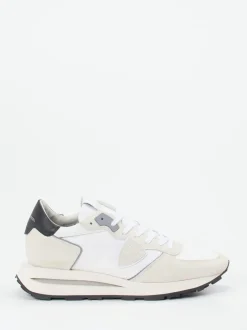 Philippe Model – Retro-Sneaker aus Veloursleder Off-White