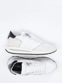 Philippe Model – Retro-Sneaker aus Veloursleder Off-White
