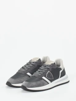 Philippe Model – Retro-Sneaker aus Veloursleder grau