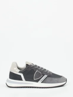 Philippe Model – Retro-Sneaker aus Veloursleder grau