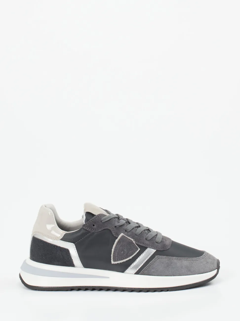 Philippe Model – Retro-Sneaker aus Veloursleder grau