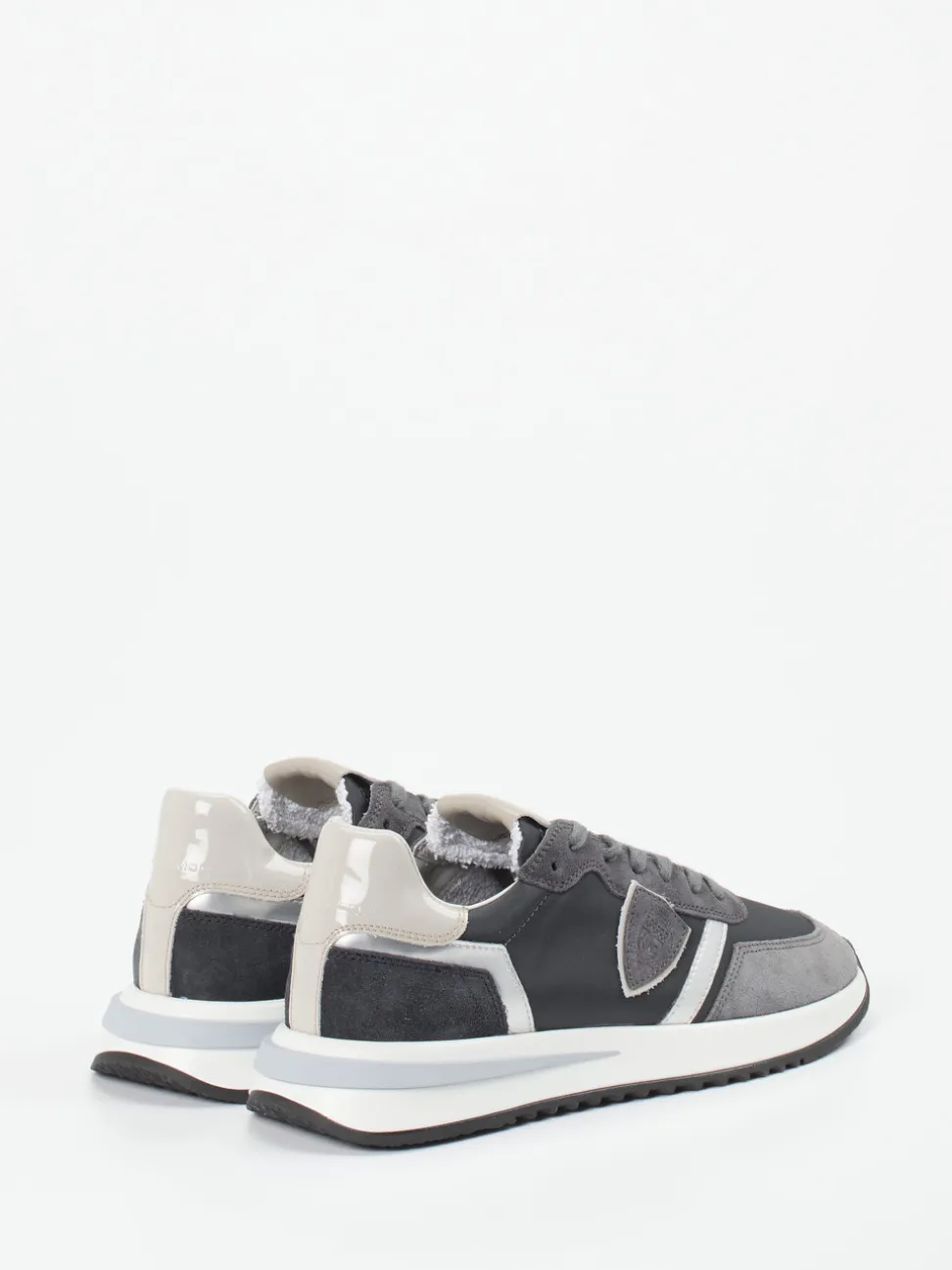 Philippe Model – Retro-Sneaker aus Veloursleder grau