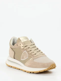 Philippe Model – Retro-Sneaker aus Veloursleder Beige