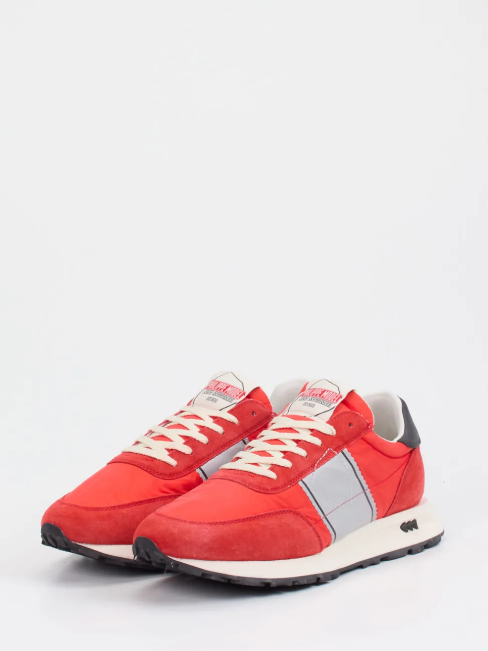 Philippe Model – Retro-Sneaker aus Nylon und Veloursleder rot