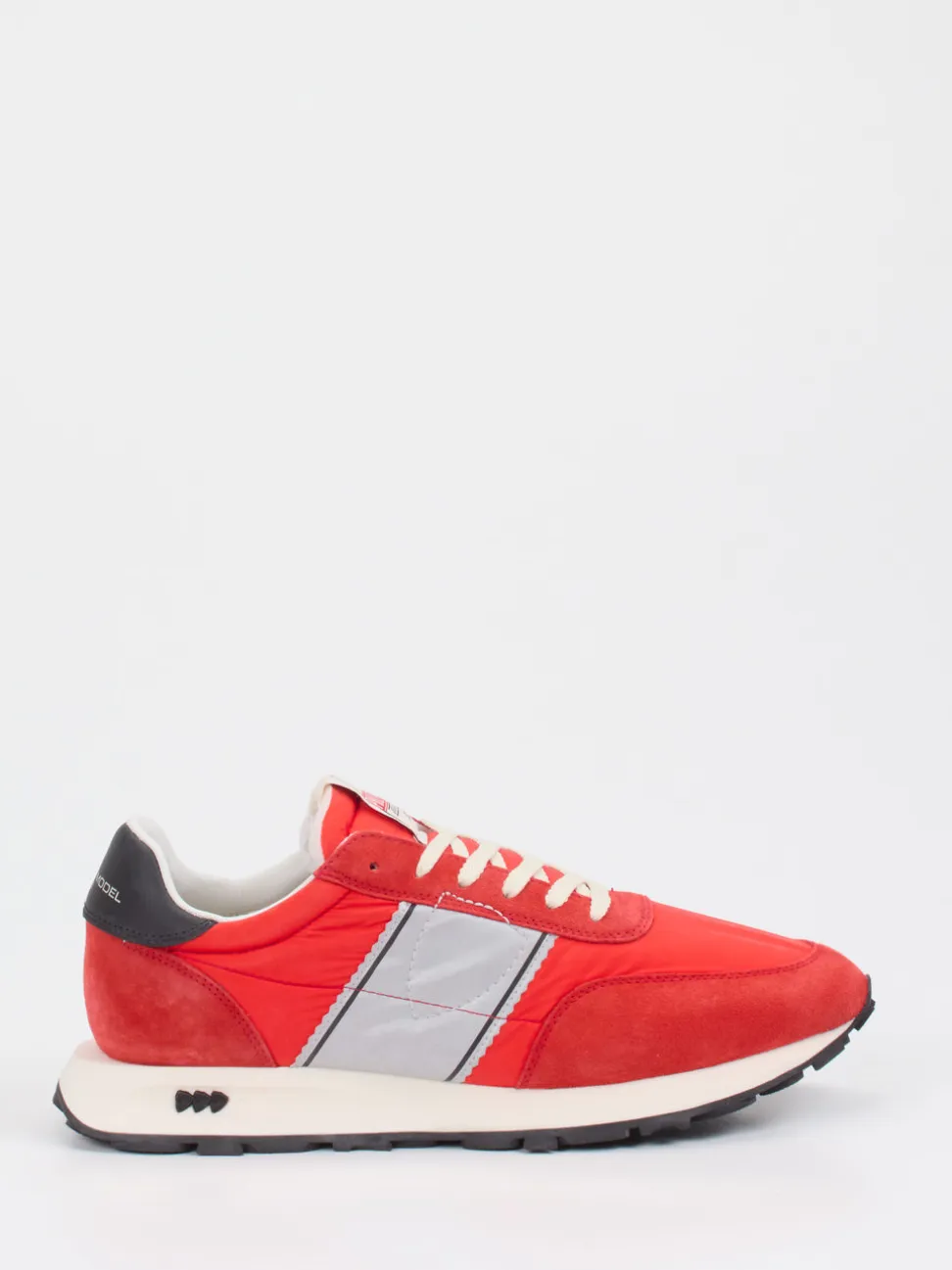 Philippe Model – Retro-Sneaker aus Nylon und Veloursleder rot